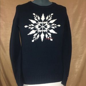 Tommy Hilfiger navy snowflake sweater, size M
